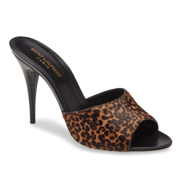 Saint Laurent Genuine Calf Hair Slide - Picture 1 of 3